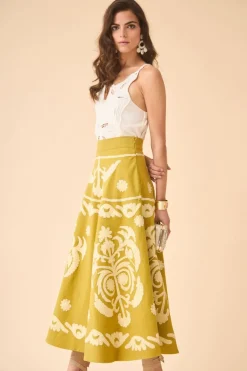 Outlet FALDA FALDA NARANJO OLIVA Skirts