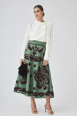 Fashion FALDA NARANJOVERDE Skirts