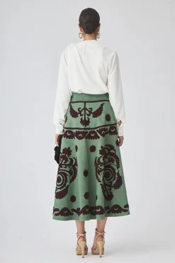 Fashion FALDA NARANJOVERDE Skirts