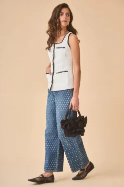 Hot PANTALON ELSA DENIM NEGRO Pants