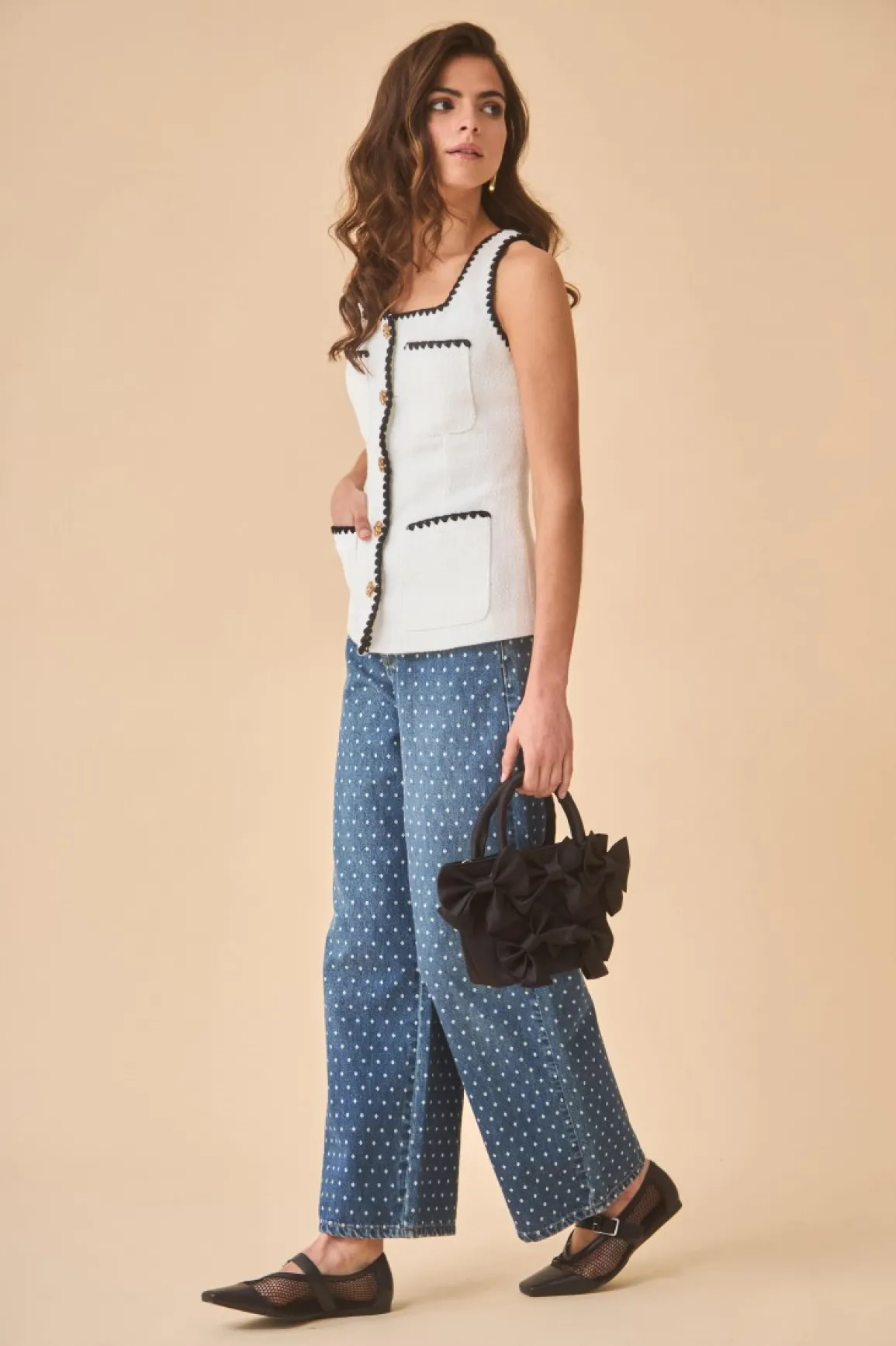 Hot PANTALON ELSA DENIM NEGRO Pants