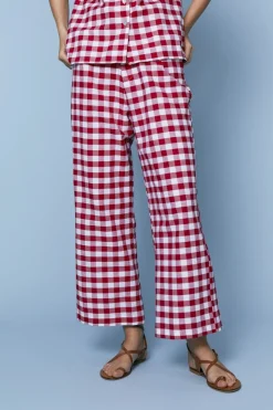 Outlet PANTALON LEANDROROJO CUADROS Pants