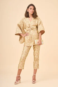 Online PANTALON MARIETTADORADO Total look