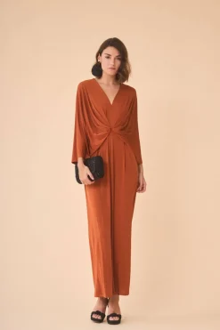 Outlet VESTIDO AGUSTITERRACOTA Long dresses