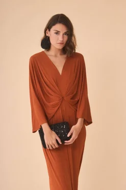 Outlet VESTIDO AGUSTITERRACOTA Long dresses