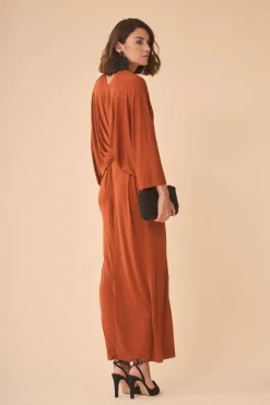 Outlet VESTIDO AGUSTITERRACOTA Long dresses