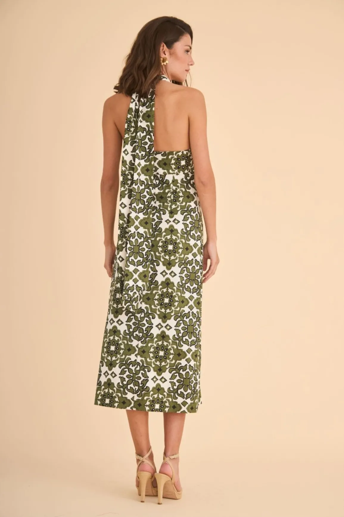 New VESTIDO ANAHIESTAMPADO VERDE Midi dresses