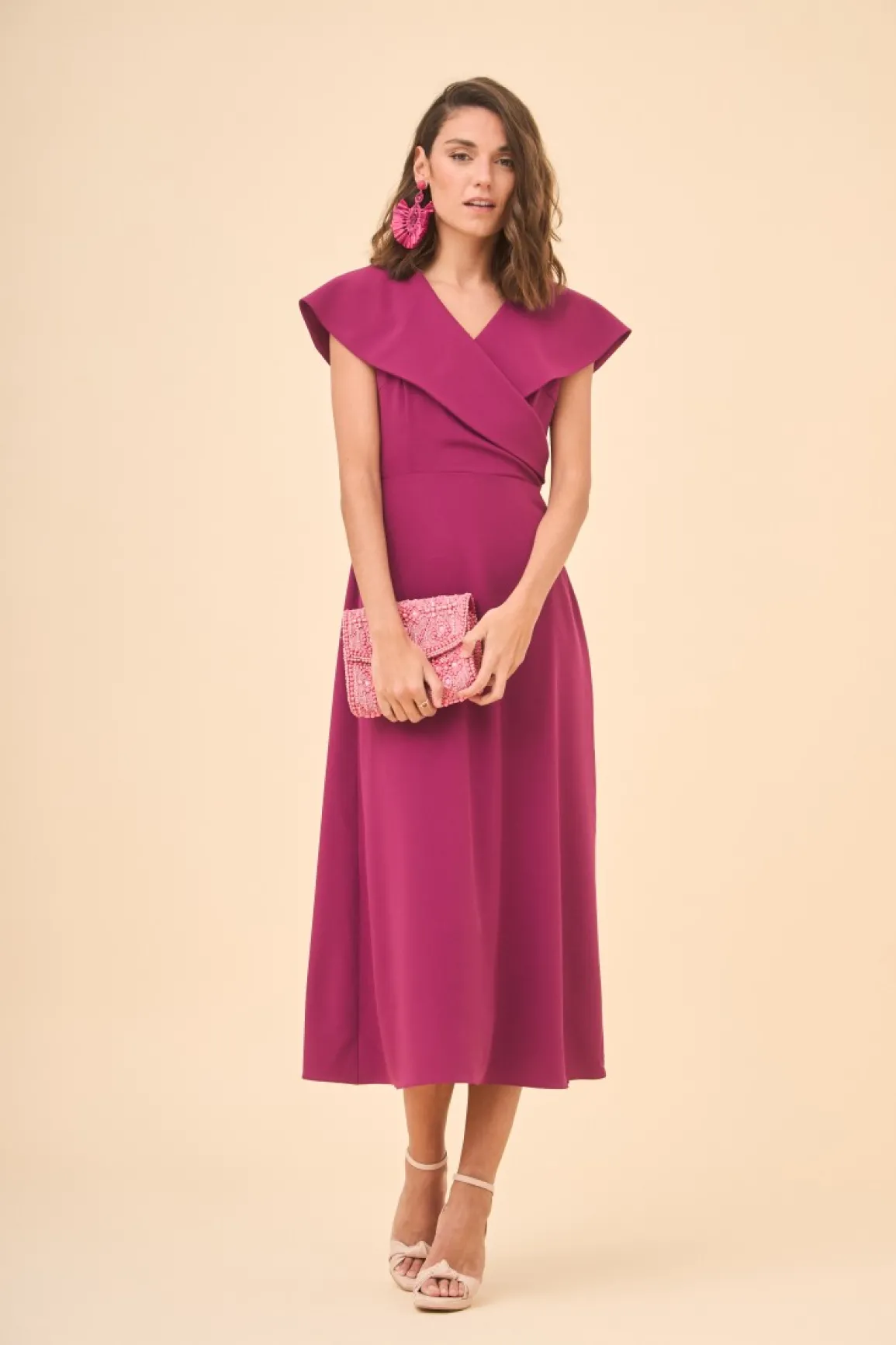 New VESTIDO ATHENEABERENJENA Midi dresses