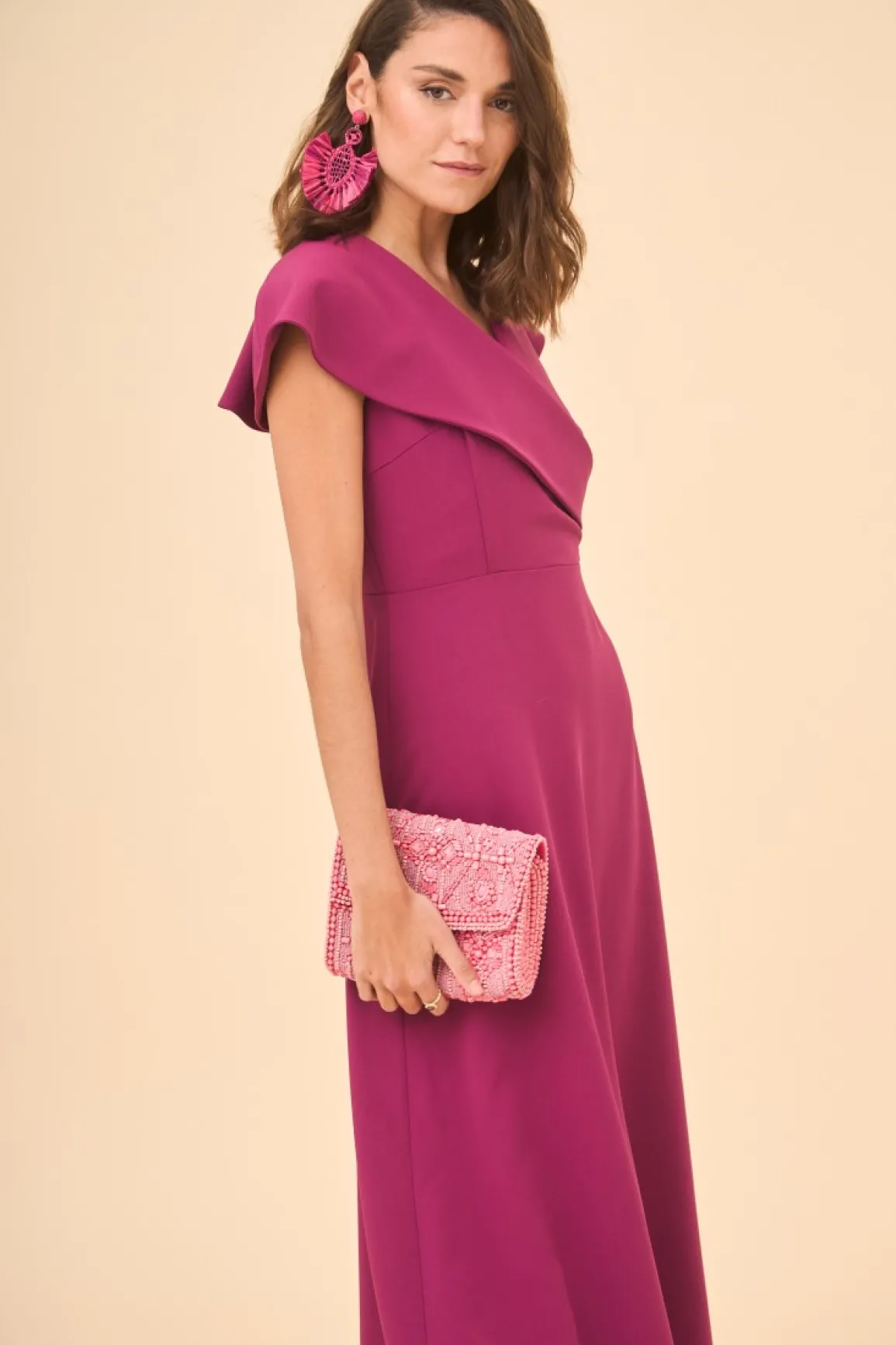 New VESTIDO ATHENEABERENJENA Midi dresses