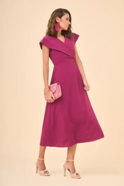 New VESTIDO ATHENEABERENJENA Midi dresses