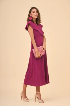 New VESTIDO ATHENEABERENJENA Midi dresses