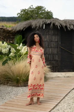 Sale VESTIDO BASILIOBEIGE Midi dresses