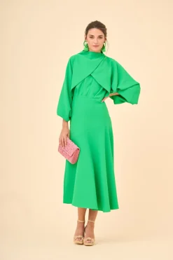 Hot VESTIDO BONNYESTAMPADO VERDE Midi dresses