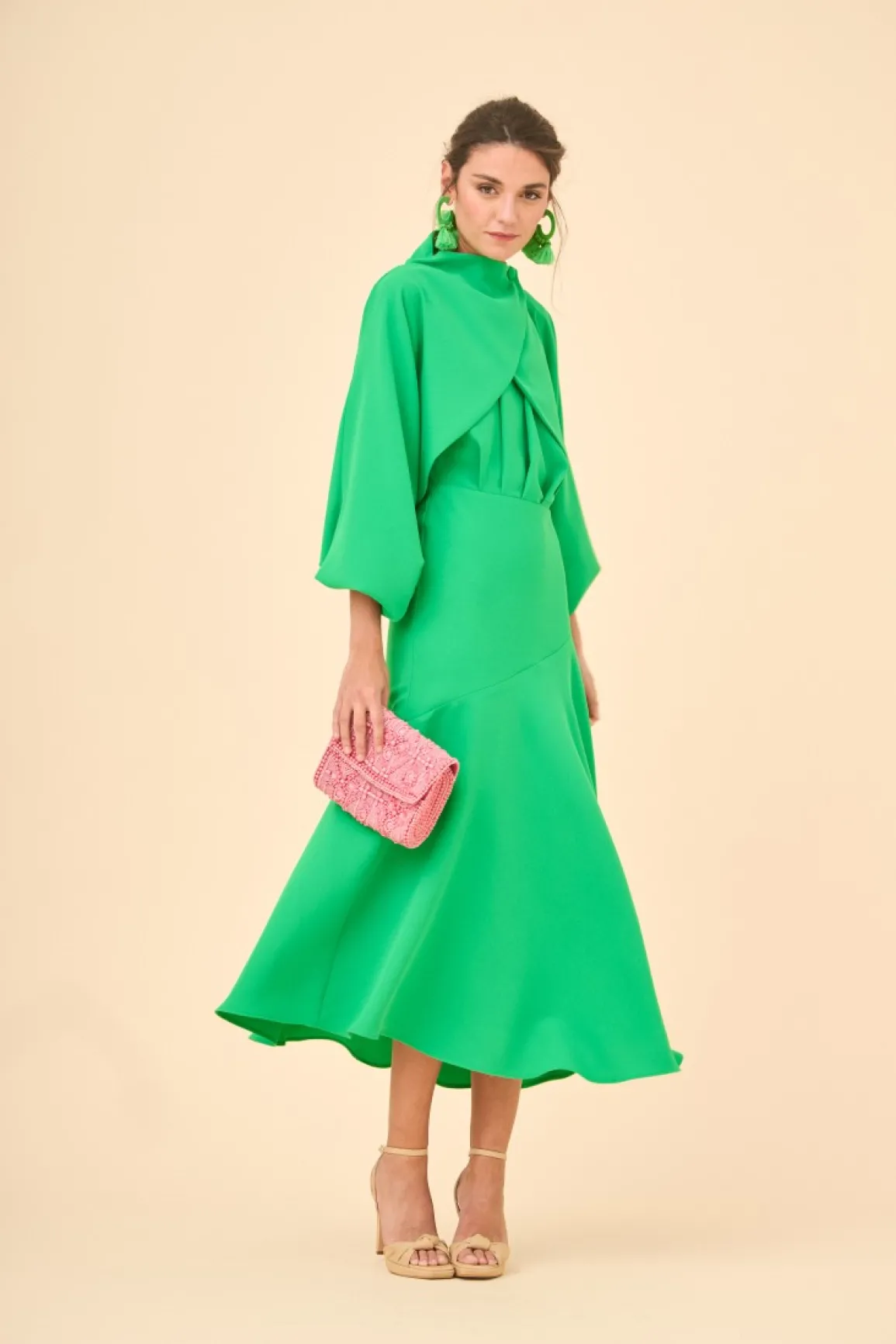 Hot VESTIDO BONNYESTAMPADO VERDE Midi dresses