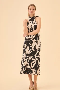 Discount VESTIDO CATRINBEIGE/NEGRO Midi dresses