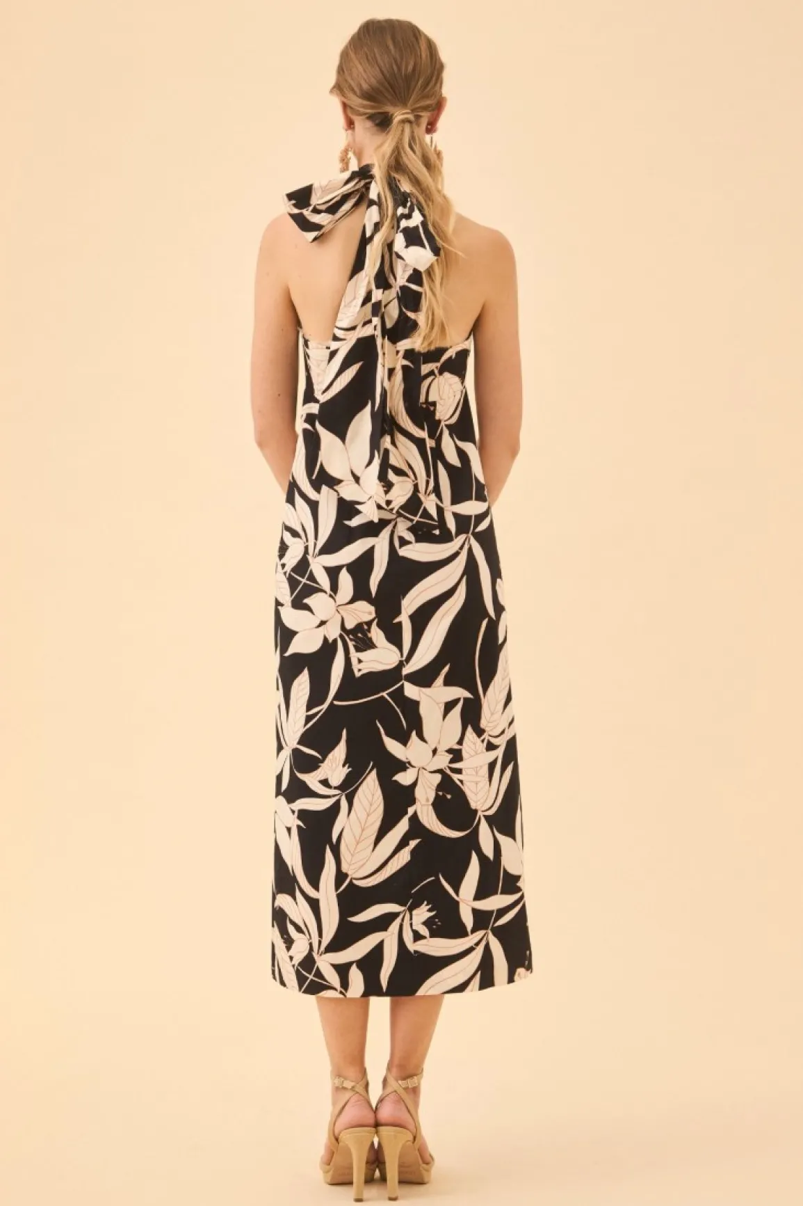 Discount VESTIDO CATRINBEIGE/NEGRO Midi dresses