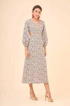 Hot VESTIDO CLEVAESTAMPADO Midi dresses