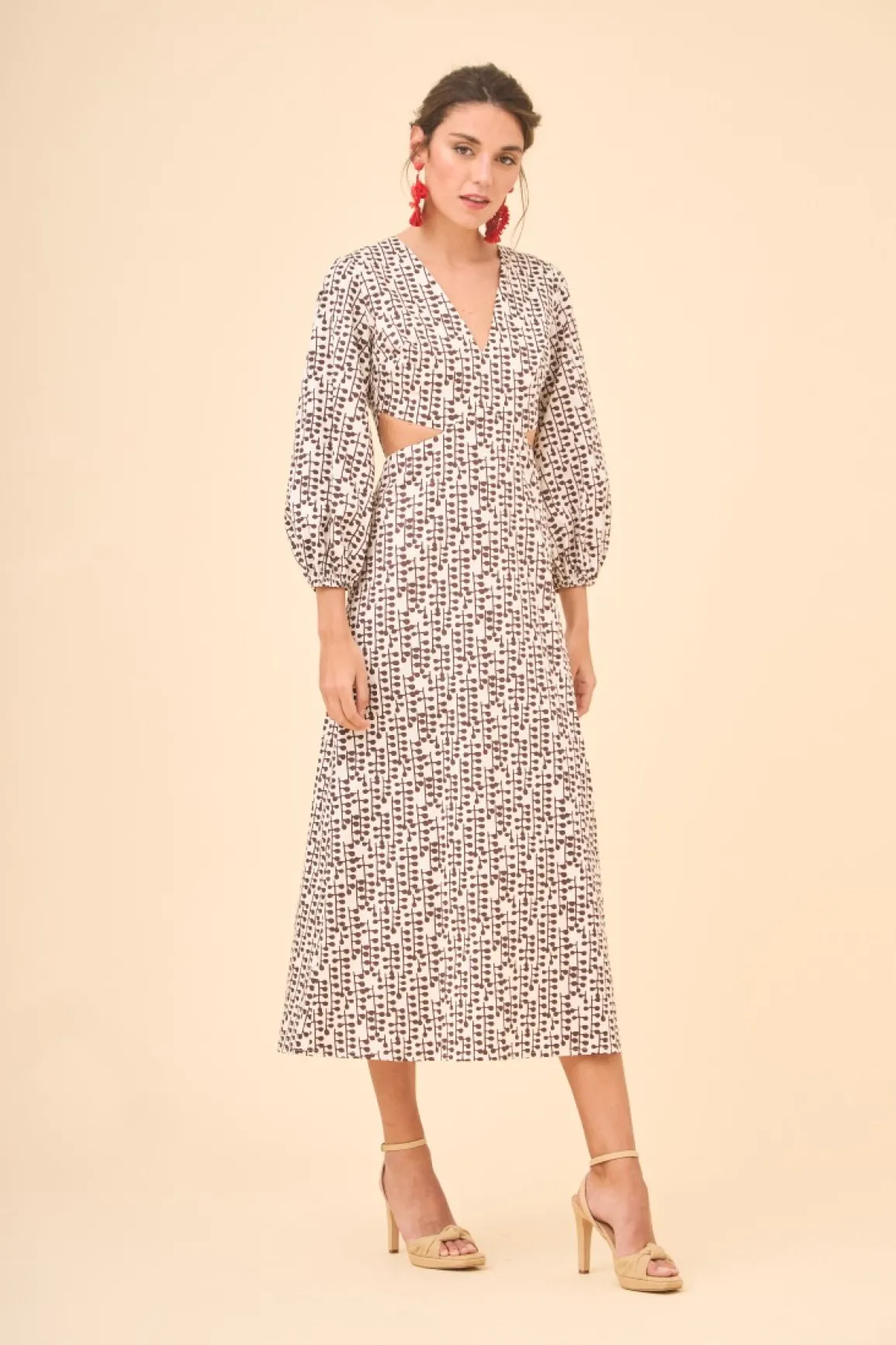 Hot VESTIDO CLEVAESTAMPADO Midi dresses