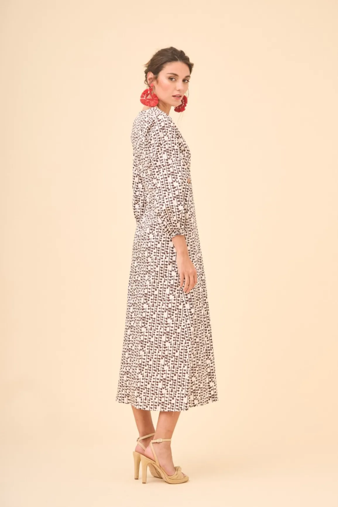Hot VESTIDO CLEVAESTAMPADO Midi dresses