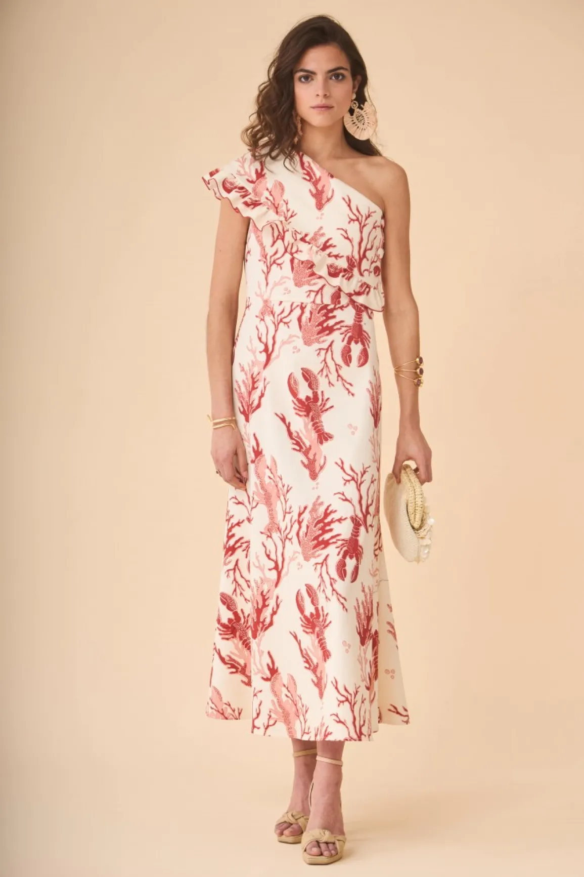 New VESTIDO Corailestampado Midi dresses