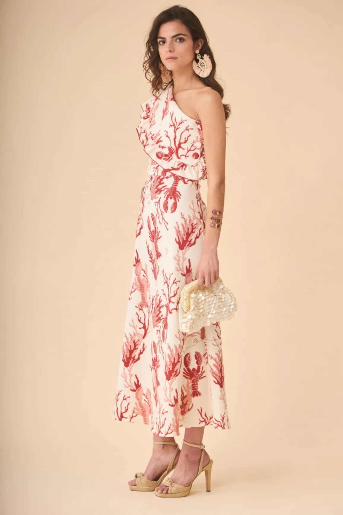 New VESTIDO Corailestampado Midi dresses