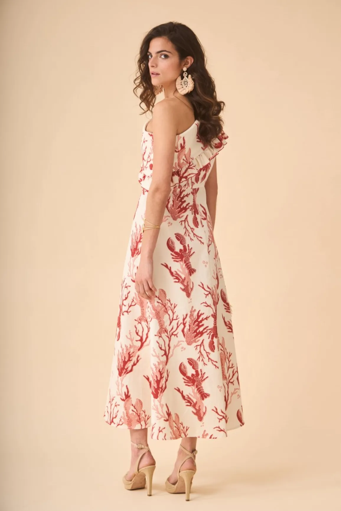 New VESTIDO Corailestampado Midi dresses