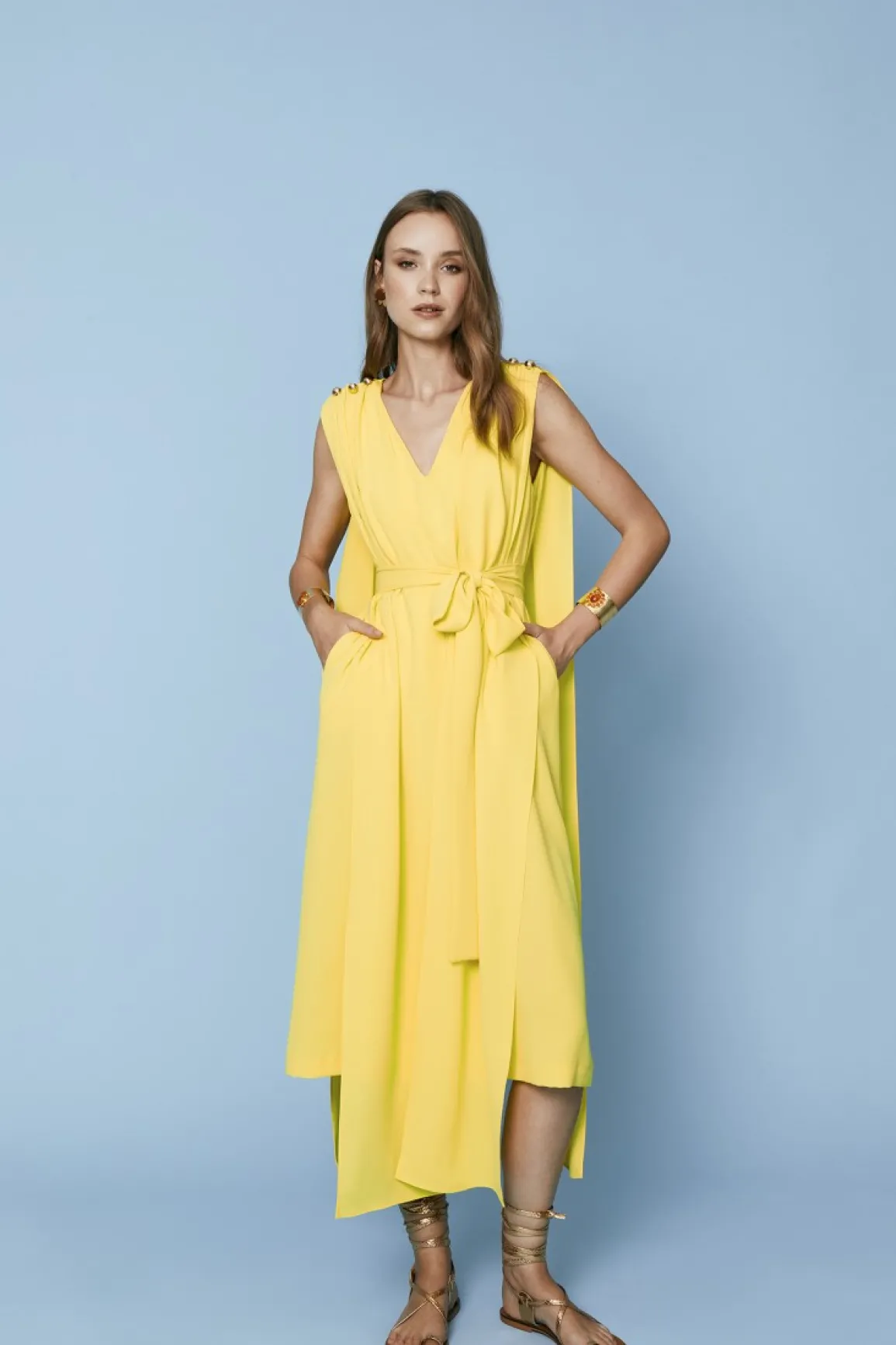Outlet VESTIDO COSMINAAMARILLO Midi dresses
