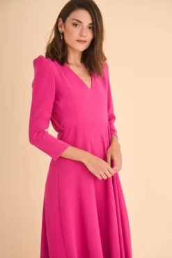 Online VESTIDO FIOREMBFUCSIA MARIA BARAZA X COOSY|Midi dresses