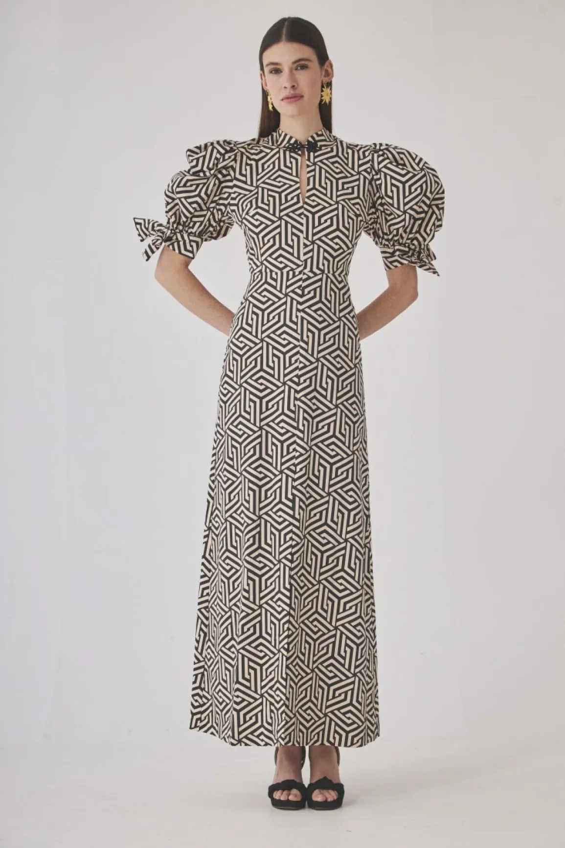 Hot VESTIDO HERVASBEIGE/NEGRO Midi dresses