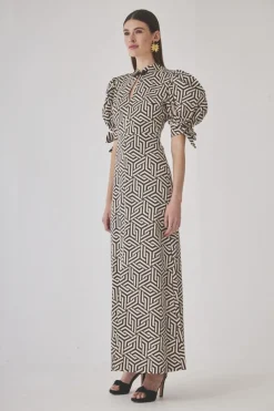 Hot VESTIDO HERVASBEIGE/NEGRO Midi dresses