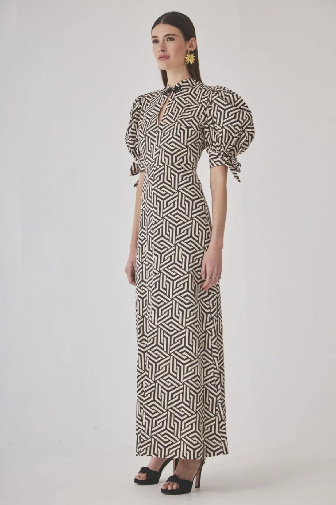 Hot VESTIDO HERVASBEIGE/NEGRO Midi dresses