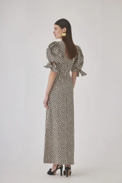 Hot VESTIDO HERVASBEIGE/NEGRO Midi dresses
