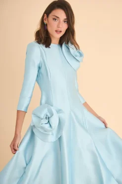 New VESTIDO MARINAMBCELESTE MARIA BARAZA X COOSY|Midi dresses