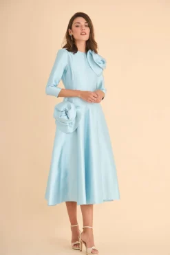 New VESTIDO MARINAMBCELESTE MARIA BARAZA X COOSY|Midi dresses