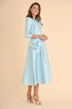 New VESTIDO MARINAMBCELESTE MARIA BARAZA X COOSY|Midi dresses