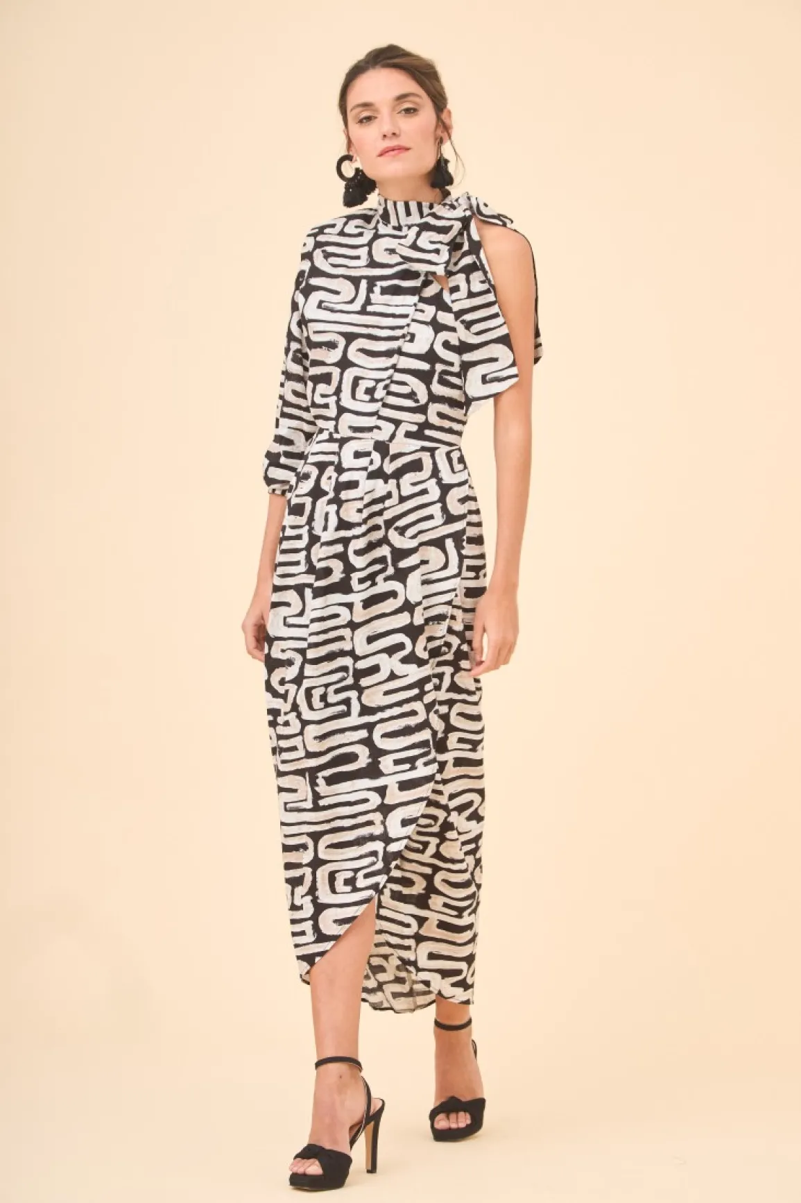 Clearance VESTIDO MINAMNEGRO Midi dresses