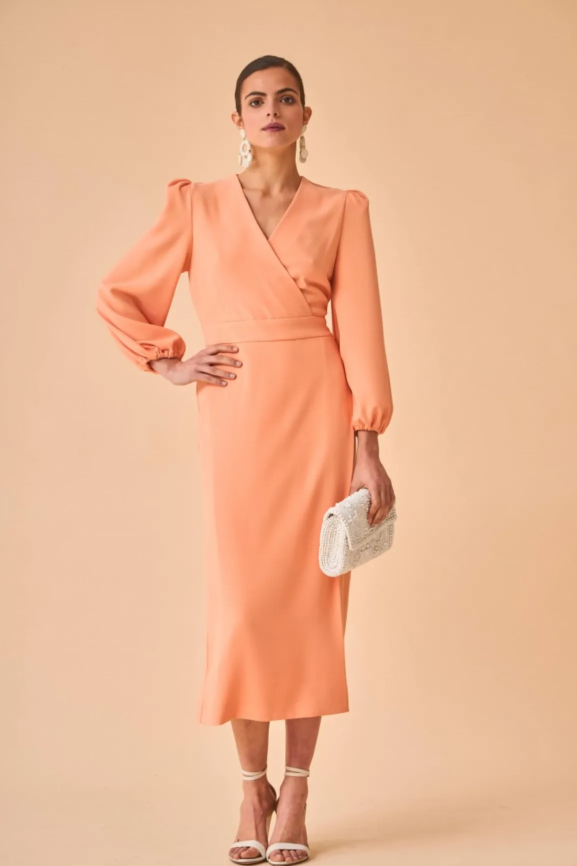 Sale VESTIDO MONSERRATSALMON Midi dresses