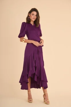 Hot VESTIDO PLACISBERENJENA Midi dresses
