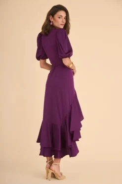 Hot VESTIDO PLACISBERENJENA Midi dresses