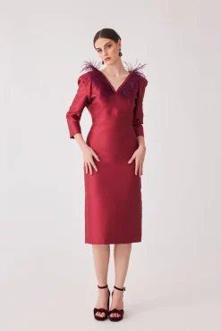 Clearance VESTIDO ROCIOMBBURDEOS MARIA BARAZA X COOSY|Midi dresses