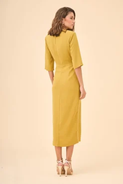 Sale VESTIDO RUBBENMOSTAZA Midi dresses