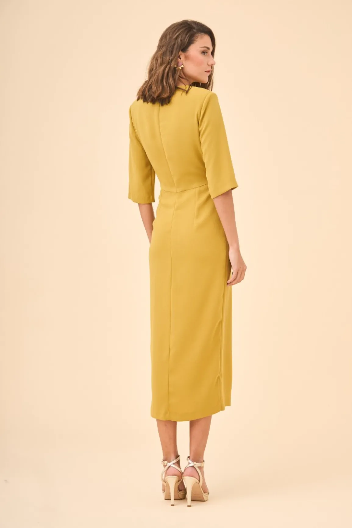 Sale VESTIDO RUBBENMOSTAZA Midi dresses