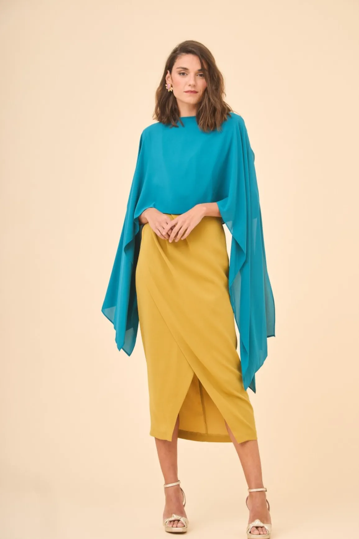 Sale VESTIDO RUBBENMOSTAZA Midi dresses