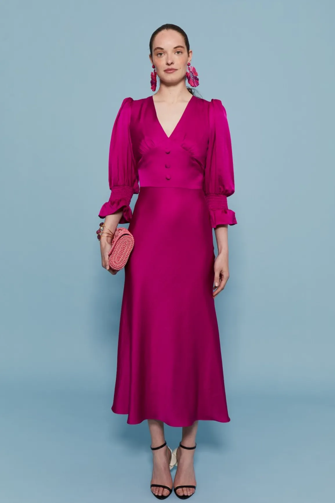 Online VESTIDO SANDRAMAGENTA Midi dresses