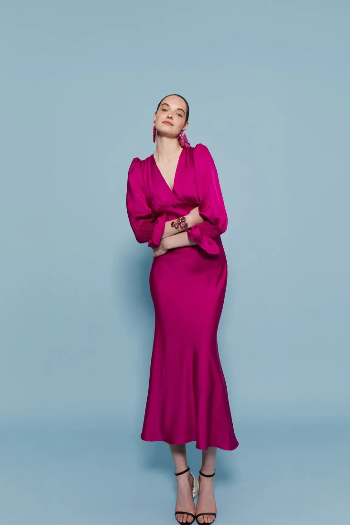 Online VESTIDO SANDRAMAGENTA Midi dresses