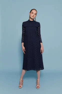 Clearance VESTIDO TROQUELMARINO Midi dresses